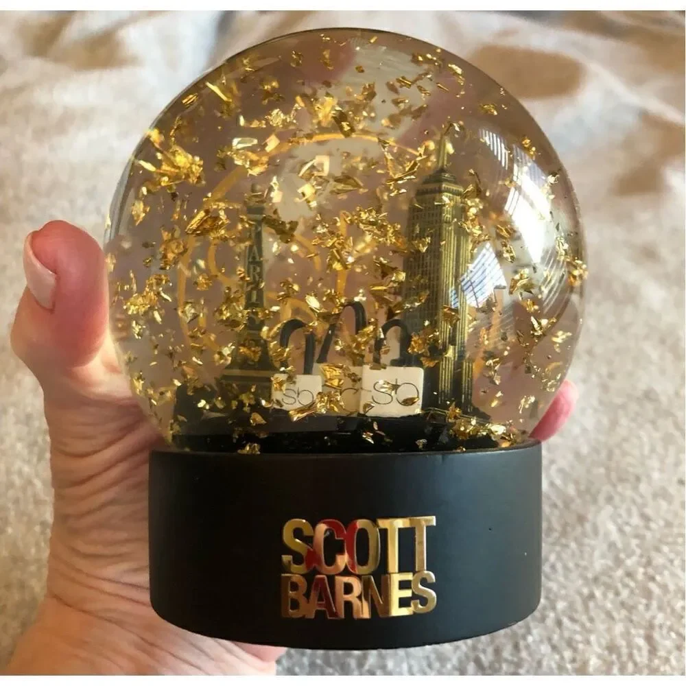 SCOTT BARNES - 🎉HP🎉 NWT - Sparkling “Snow Globe”/Black Presentation Box/Lim. Ed.